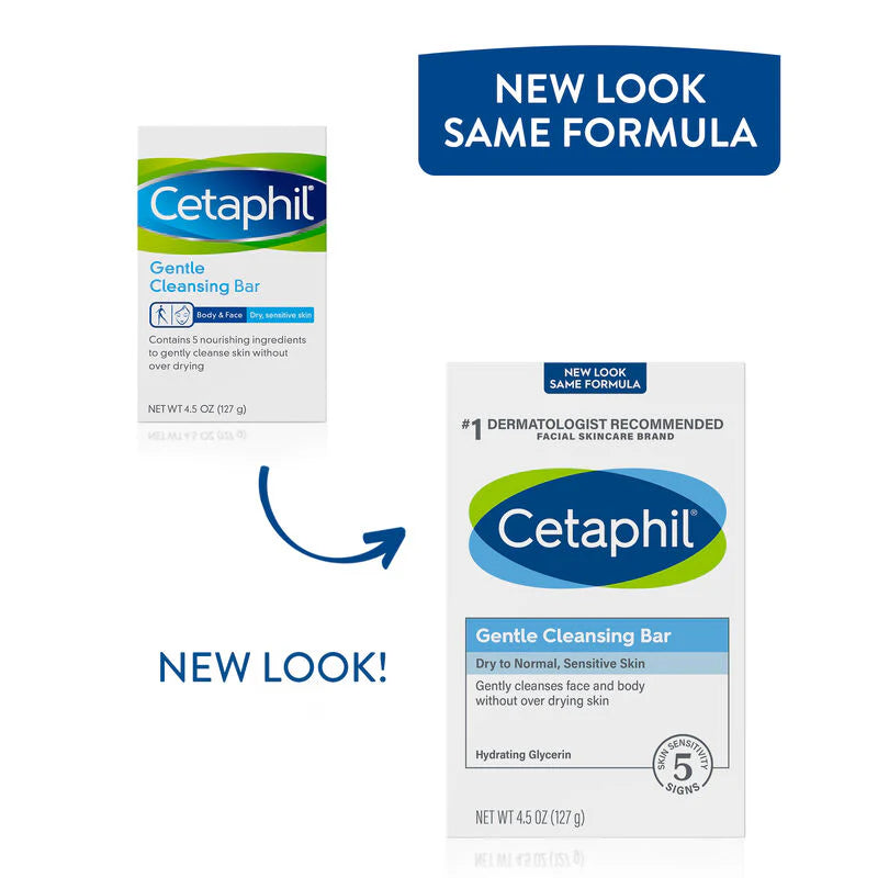 Cetaphil Gentle Cleansing Bar | Dermatologist-Approved (Pack of 3)