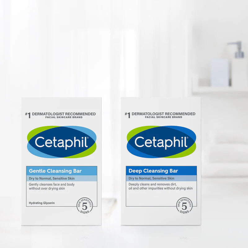 Cetaphil Gentle Cleansing Bar | Dermatologist-Approved (Pack of 3)