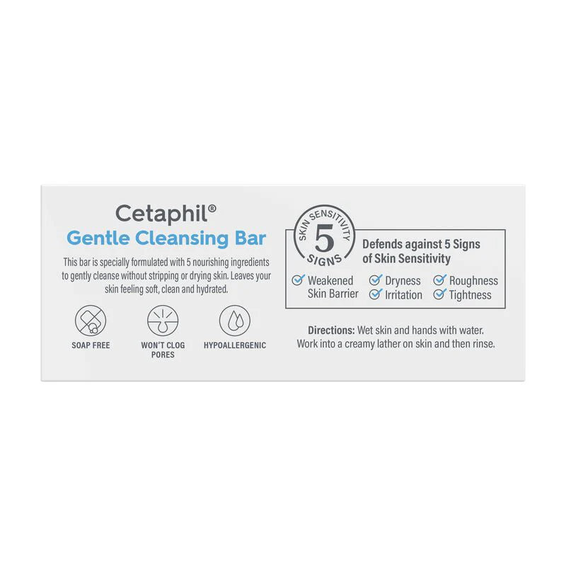 Cetaphil Gentle Cleansing Bar | Dermatologist-Approved (Pack of 3)